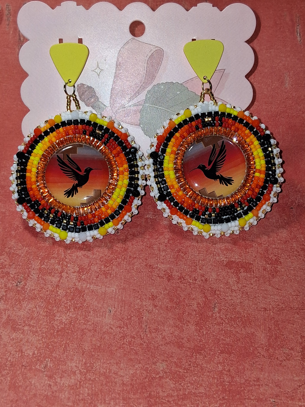 Fire Colors Humming Earrings