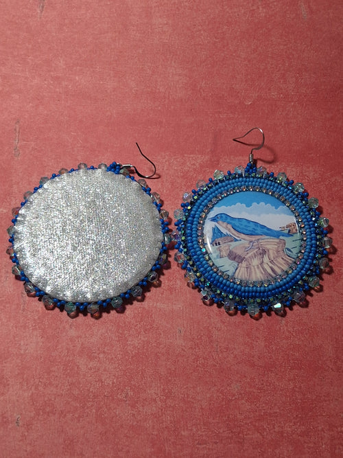 Blue Bird Earrings
