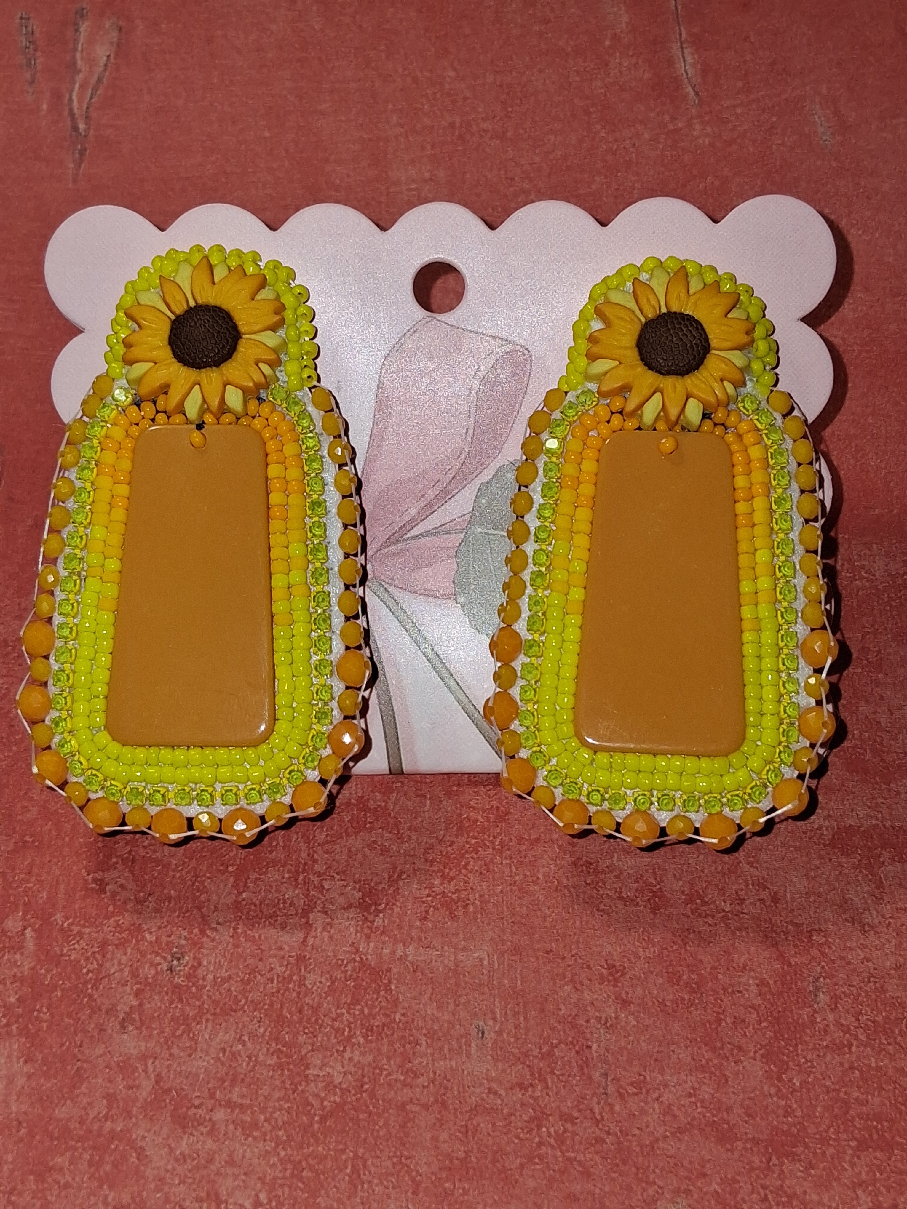 Sunflower earrings