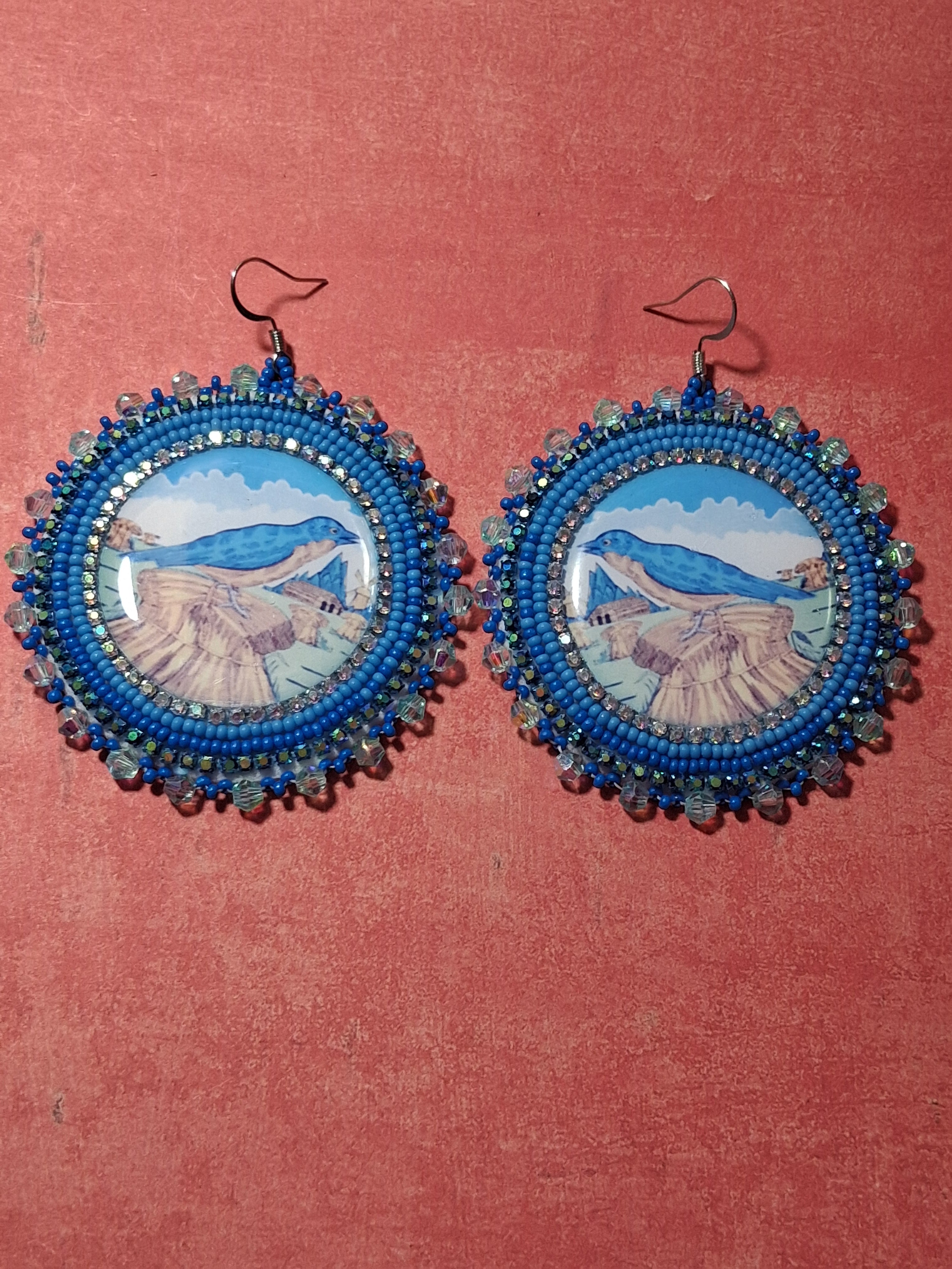 Blue Bird Earrings
