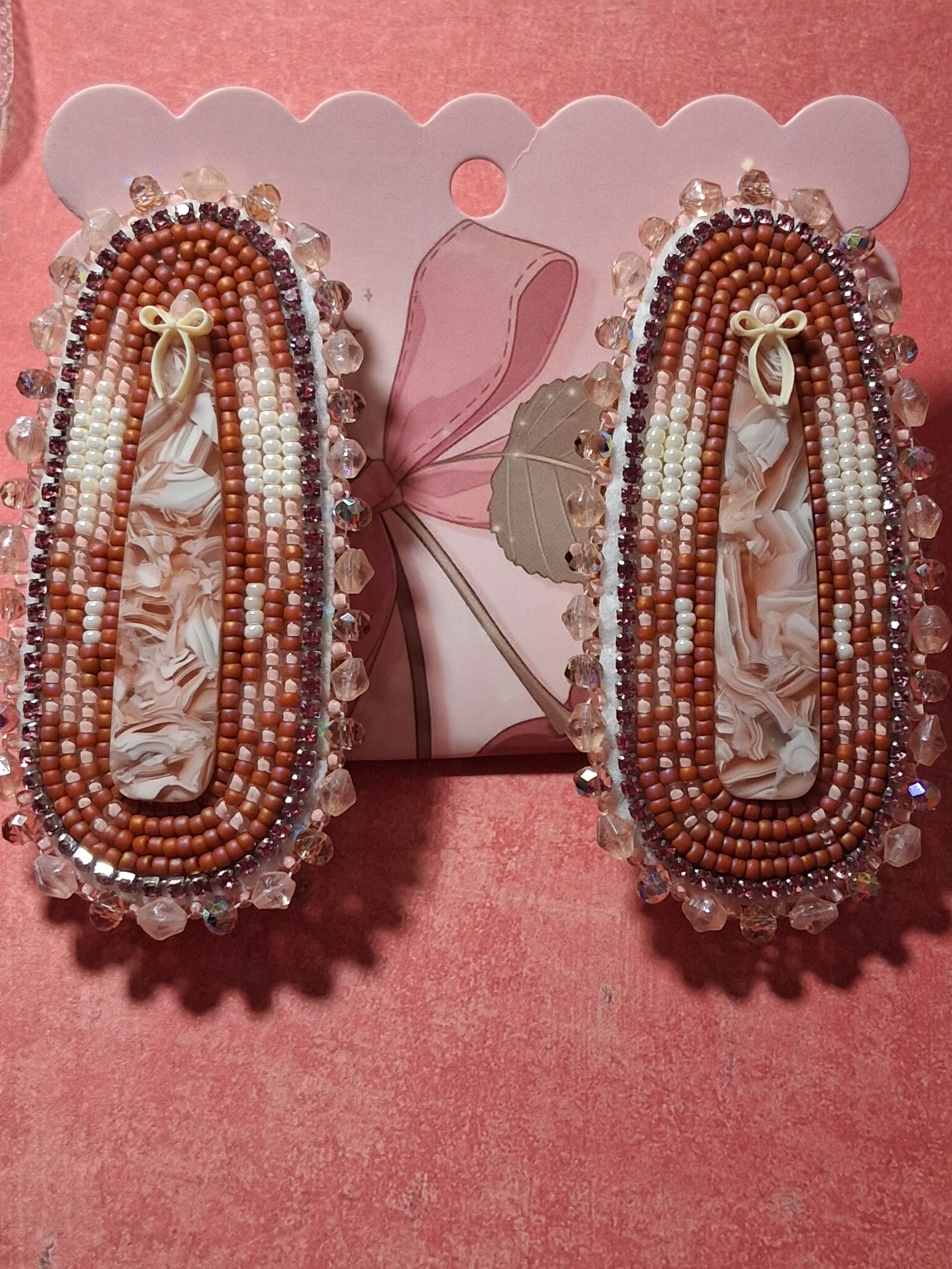 Marble Teardrop Earrings